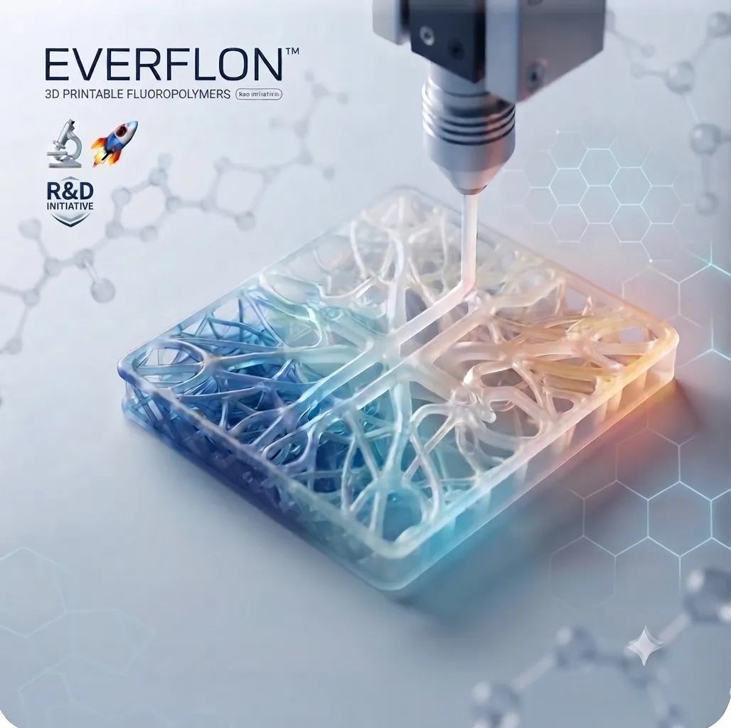 Pioneros en la próxima frontera: Everflon™ está desarrollando una nueva clase de fluoropolímeros imprimibles en 3D para aplicaciones futuras