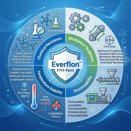 Descubra las propiedades clave de la resina Everflon™ ETFE