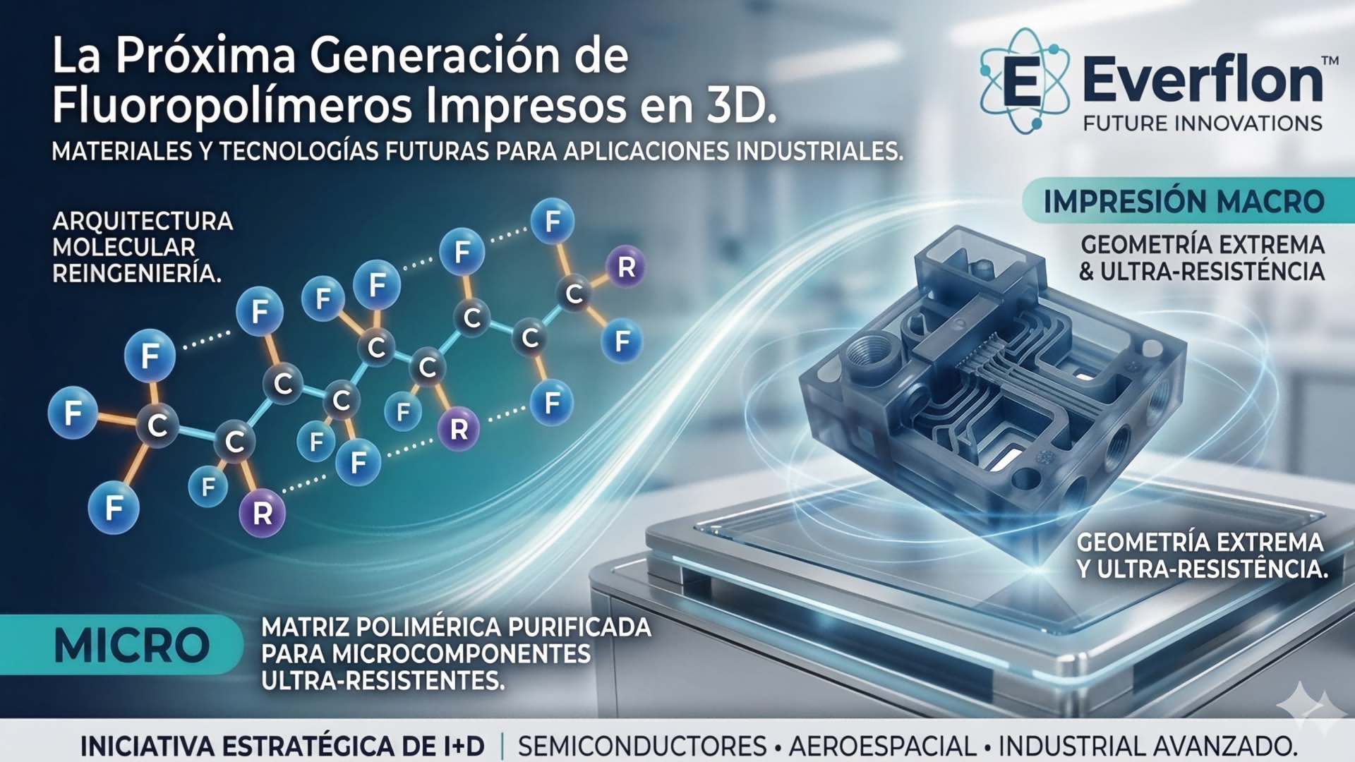 Pioneros en la próxima frontera: Everflon™ está desarrollando una nueva clase de fluoropolímeros imprimibles en 3D para aplicaciones futuras